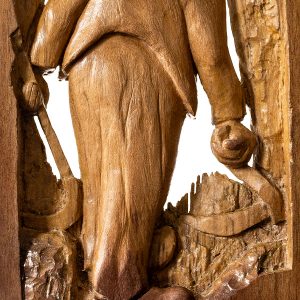 Peasant with Sickle (Woodcarving inspired by Van Gogh drawing) by Frank Brennan